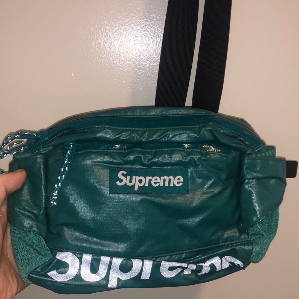 Supreme turquoise cross body bag